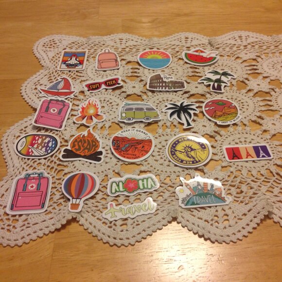 Travel Theme Cellphone Stickers Bundle - Picture 1 of 8